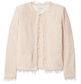 IRO - Shavani Frayed Cotton-blend Bouclé Jacket - Blush