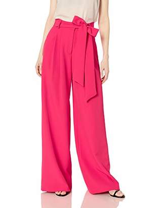 MILLY Womens High Waisted Wide Leg Front Pleated Natalie Pant 