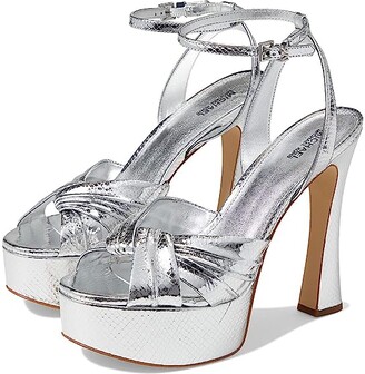 MICHAEL Michael Kors Selena Platform (Silver) Women's Sandals - ShopStyle