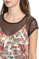 Thumbnail for your product : BP Layered Mesh Tee & Floral Slipdress