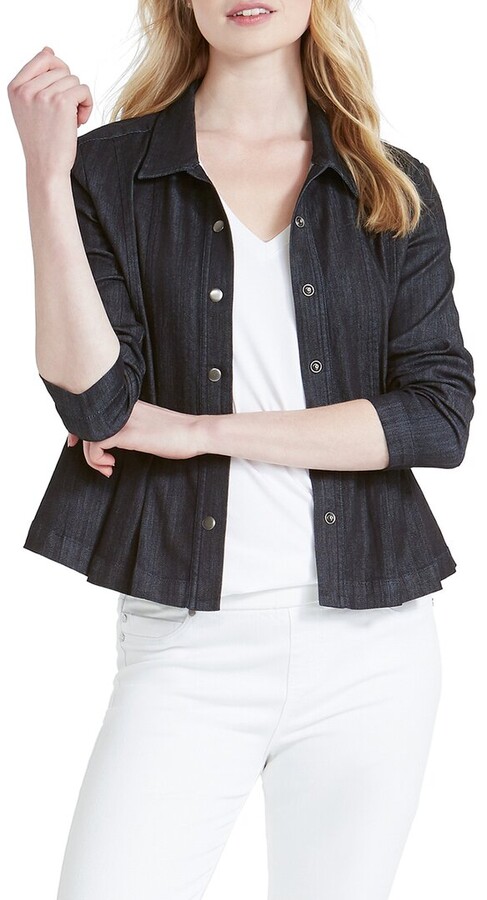 peplum style denim jacket