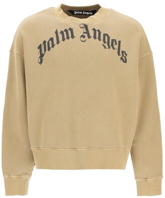 Palm Angels Logo Printed Crewneck Sweatshirt