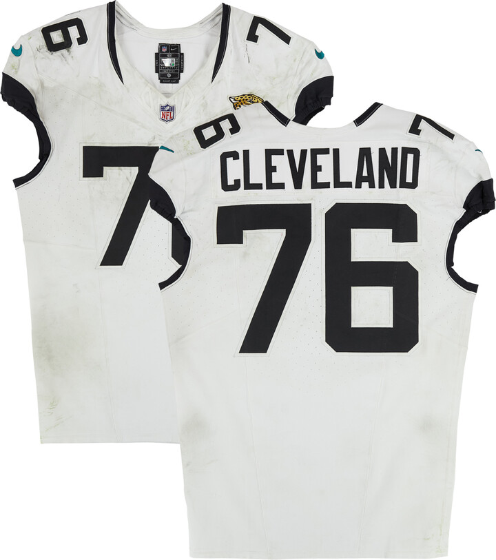 Fanatics Authentic Ezra Cleveland Jacksonville Jaguars Game-Used #76 White Nike Jersey vs. Las Vegas Raiders on December 22, 2024