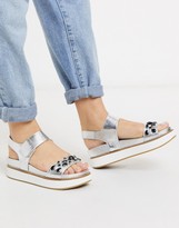 Thumbnail for your product : Call it SPRING umoinna chunky flatform sandals in silver