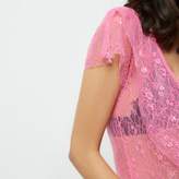 Thumbnail for your product : River Island Womens Bright pink lace front ruffle top