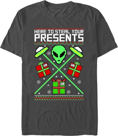 LOST GODS Men'sLostGodsPresentStealerT-Shirt-Charcoal-Medium