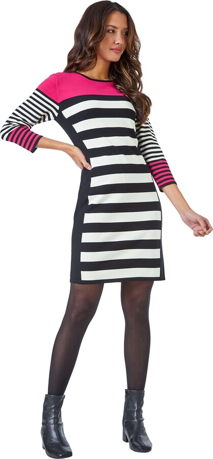 roman originals colour block dress