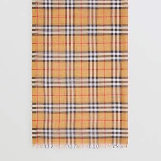 Burberry Vintage Check Colour Block Wool Silk Scarf