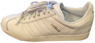 adidas Gazelle White Leather Trainers