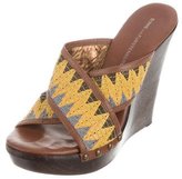 Thumbnail for your product : Diane von Furstenberg Embroidered Crossover Wedge