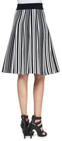 Thumbnail for your product : O'2nd Hatu Striped A-Line Skirt