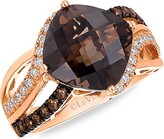 Thumbnail for your product : LeVian 14K Strawberry Gold®, Chocolate Diamond®, Vanilla Diamond® & Chocolate Quartz® Ring
