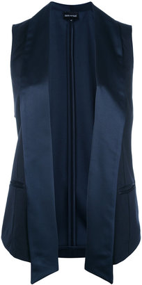 Emporio Armani sleeveless blazer-inspired jacket
