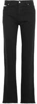 Thumbnail for your product : ALEXACHUNG Frayed Mid-rise Straight-leg Jeans