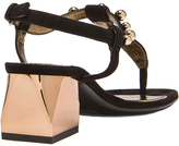 Thumbnail for your product : Lanvin Velvet Goatskin Chunky Sandals