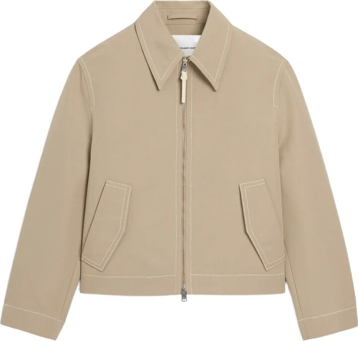 AMI Paris Zipped Heart-Embroidery Cotton Jacket
