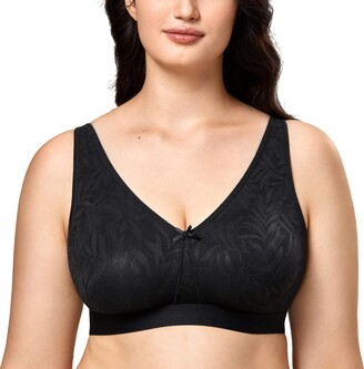 AISILIN Women's Wireless Full Coverage Plus Size Unlined Comfort