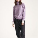 Thumbnail for your product : Paisie Roll Neck Knitted Top With Contrasting Cuffs In Lilac & White