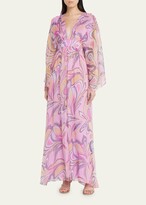 Thumbnail for your product : Alexis Sydney Bell-Sleeve Silk Empire Maxi Dress