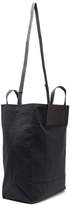 Thumbnail for your product : Acne Studios Baker Logo Print Leather And Canvas Tote Bag - Womens - Black