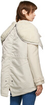 Thumbnail for your product : Army by Yves Salomon Yves Salomon - Army Beige Wool & Shearling Jacket