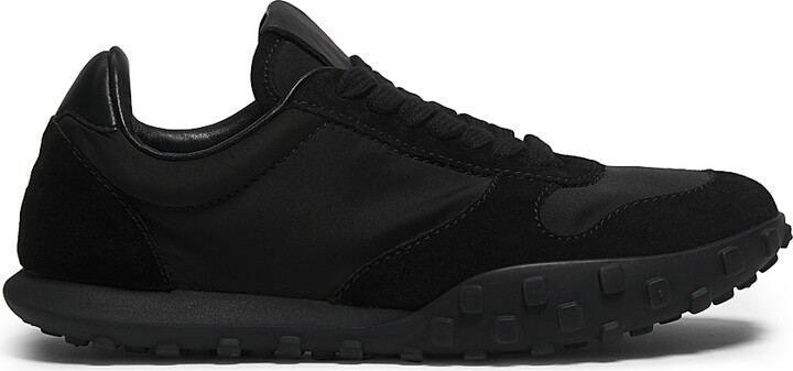 Women's Leather Low-Top Sneakers - Black - Size 7