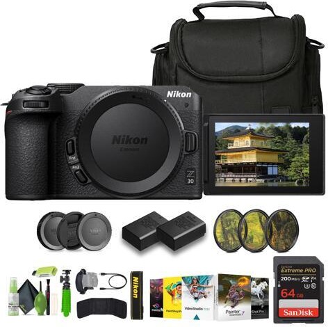 Nikon Inc Nikon Z30 Lightweight Mirrorless Camera (1737) Bundle