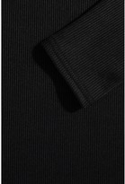 Thumbnail for your product : Quiz Ribbed Button Top - Black
