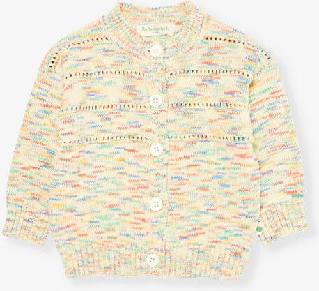 The Bonnie Mob Rainbow Meteor Space Dye Round-Neck Cotton Knitted Cardigan 0-24 Months 6-12 Months