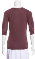 Thumbnail for your product : Malo Short Sleeve Silk-Blend Top