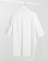 Thumbnail for your product : ASOS Dark Future oversized longline t-shirt with rib inserts and logo embroidery