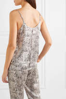 Thumbnail for your product : ATM Anthony Thomas Melillo Snake-print Silk-charmeuse Camisole - Gray