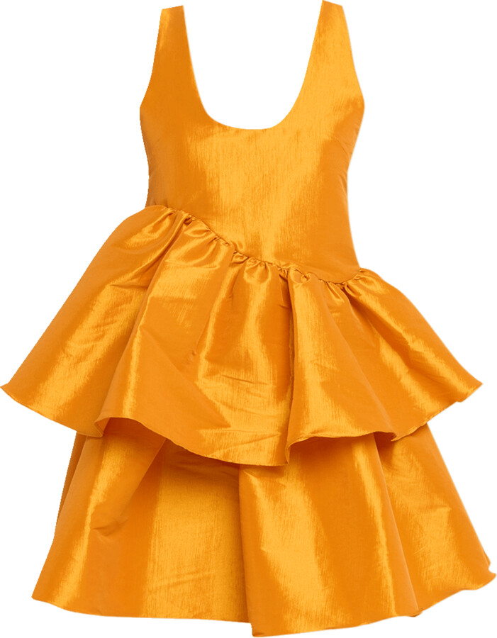 Kika Vargas Valeria Tiered Ruffle Taffeta Mini Dress - ShopStyle