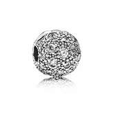 Thumbnail for your product : Pandora Abstract cubic zirconia silver clip