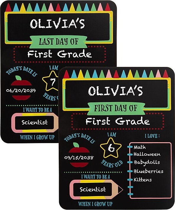 Pearhead First and Last Day of School Reversible Chalkboard Sign (74088)