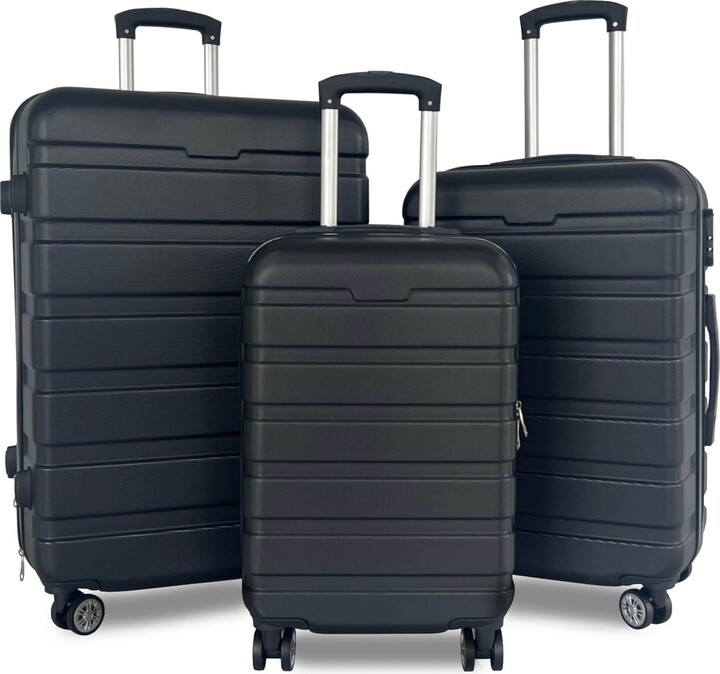 Oypla 3pc Hard Shell ABS Luggage Suitcase Set ShopStyle