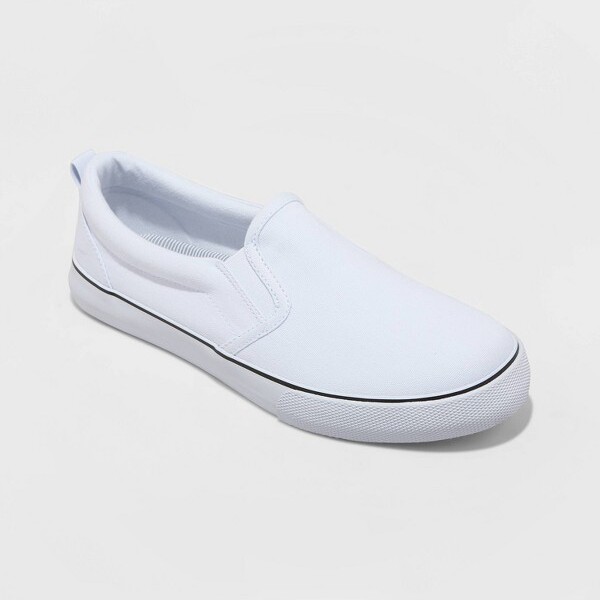 A New Day Women'sMillieTwinGoreSlip-OnSneakers-ANewDay™White6:CanvasLowTop,MediumWidth
