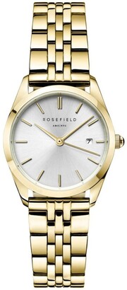 ROSEFIELD The Ace XS Silver Sunray Gold Stainless Steel Analog Watch