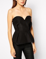 Thumbnail for your product : Finders Keepers Sitting Waiting Wishing Bustier with Soft Peplum Hem