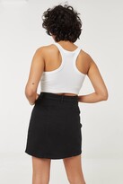 Thumbnail for your product : Ardene Jean Buttoned Mini Skirt