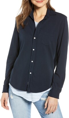 Frank And Eileen Tee Lab Button Front Jersey Shirt - ShopStyle