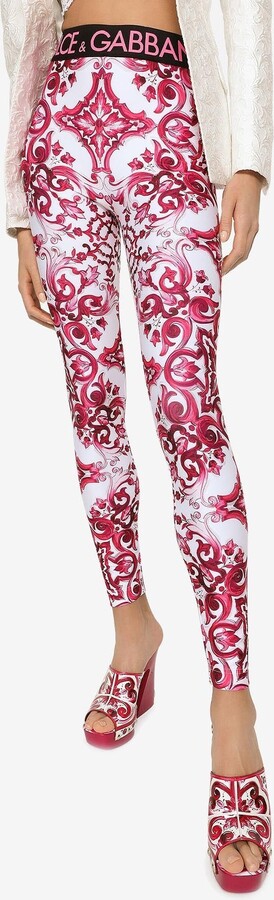 Dolce & Gabbana Majolica Print Leggings