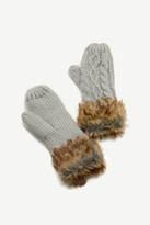 Thumbnail for your product : Ardene Faux Fur-Trimmed Mittens