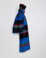 Thumbnail for your product : ASOS DESIGN Blanket Scarf In Green And Blue Stripe