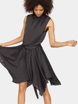 Thumbnail for your product : Halston Smocked Mock Neck Dress