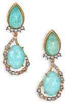 Thumbnail for your product : Alexis Bittar Elements Gilded Muse Amazonite & Crystal Clip-On Drop Earrings