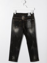 Thumbnail for your product : John Richmond Junior Sid paint-splatter regular jeans