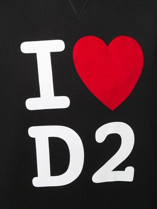 DSQUARED2 I Heart D2 print sweatshirt