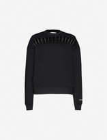 Thumbnail for your product : The Kooples Sport Pinned panel cotton-jersey sweatshirt