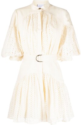 Acler Moore broderie-anglaise puff-sleeve dress